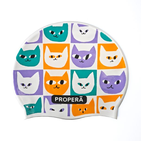 PROPERĀ FlexiFit SILK EFFECT PRINT I Badekappe Art.-Nr. 1DS0824202 Farbe CATS PORTRAITS